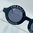 Chanel® iconic round logo runway sunglasses black