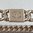 Chanel square chain cuff bangle nameplate bracelet